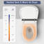 Toilette intelligente automatique avec bidet intégré, siège chauffant, fonction eau chaude et sèche, commande par capteur de pied, affichage à DEL, télécommande, conception blanche. Quatre niveaux de détection de radars, fontaine variée