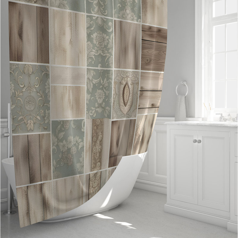 Bethanny Geometric Shower Curtain, 72" H x 70" W