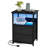 Bedside Table With Charging Station With USB Ports And Sockets With PU Finish-259827160