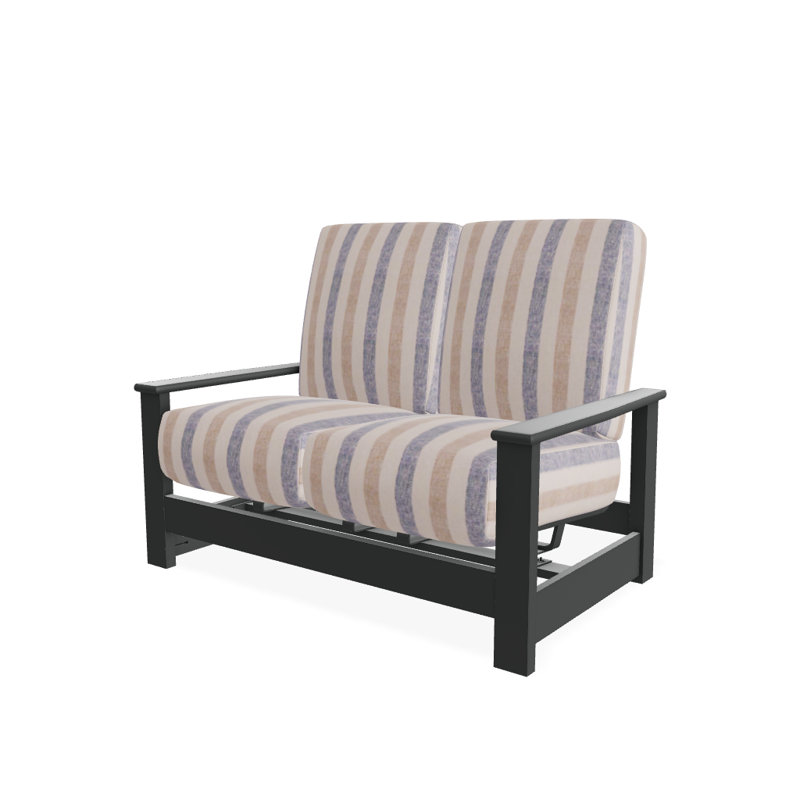 Leeward 56.5'' Wide Loveseat with Cushions, Graphite, Paris