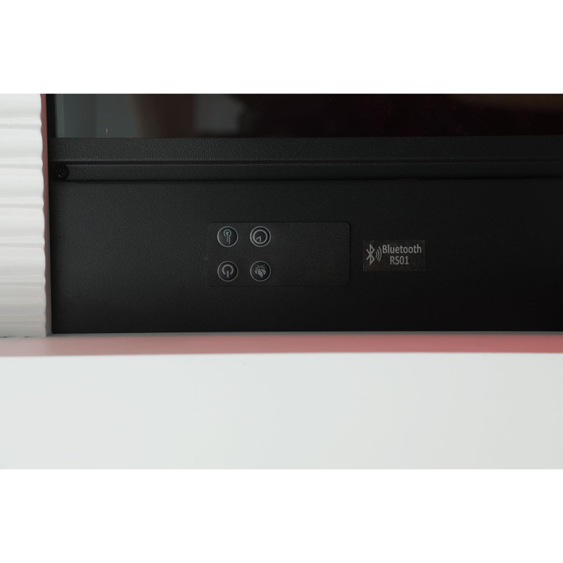 Meuble télé de style contemporain avec foyer électrique à 3 niveaux et contrôle de la température ambiante