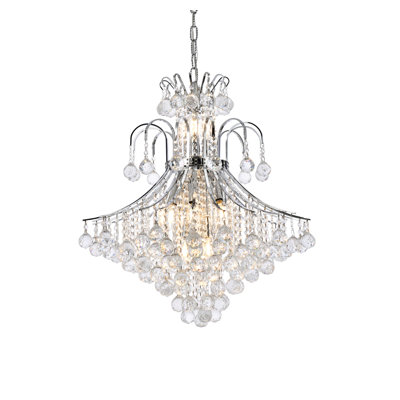 Stoller 10-Light Crystal 2-Tier Empire Chandelier 
