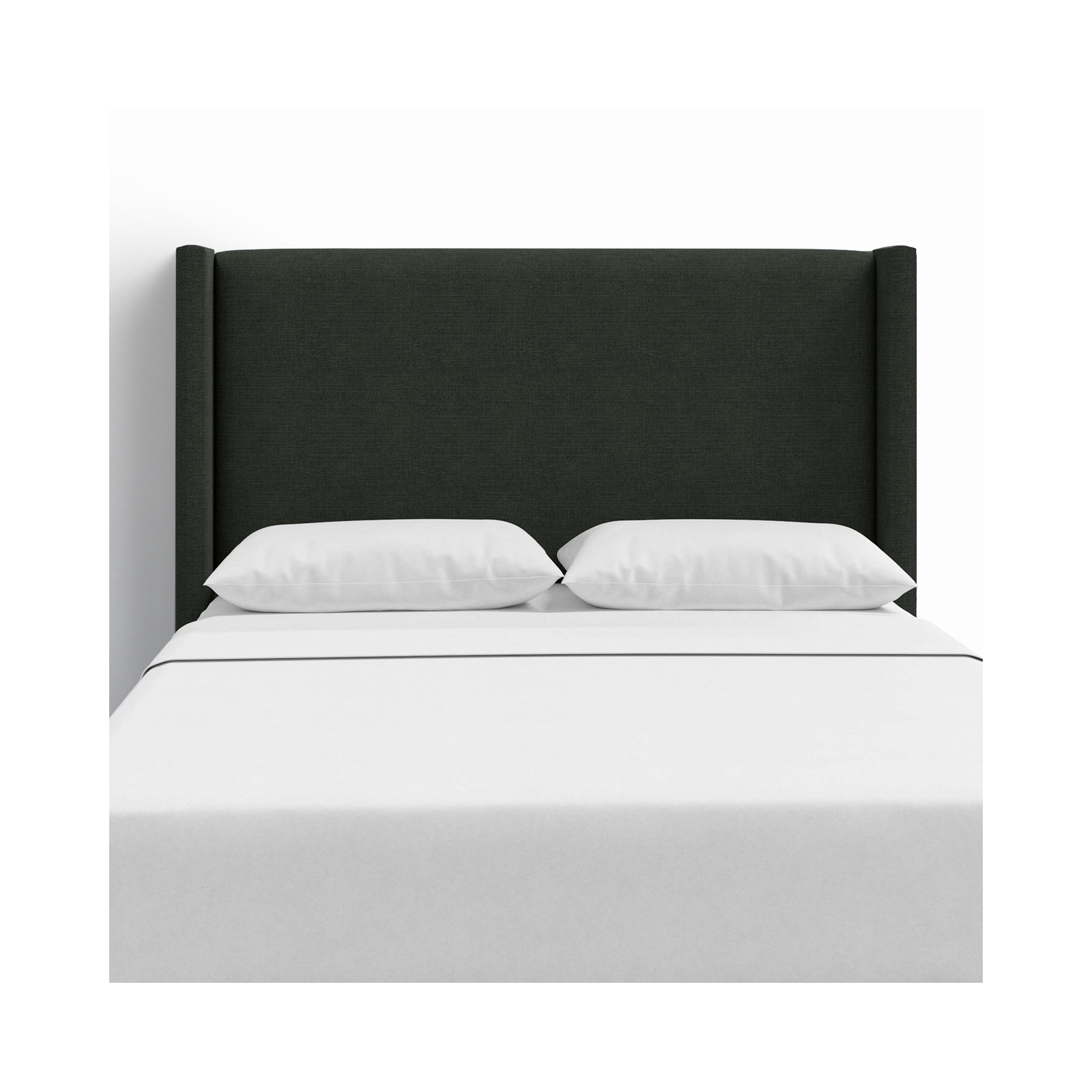 Hanson Upholstered Headboard, Twin, Classic Black Linen