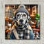 «Hipster Dog - Dalmatian» par Rey Klimt, art mural en verre acrylique-747963421