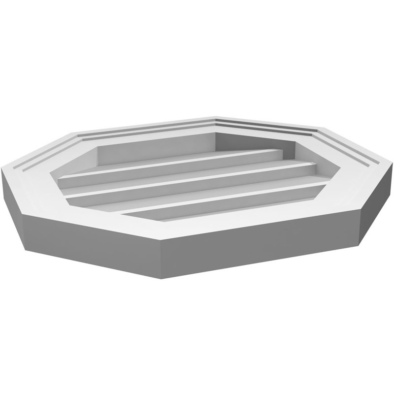 Évent horizontal gondole allongé en surface octogonal Signature, H 14 po x l 16 po x P 1,5 po