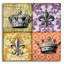 «Crown And Fleur» par Art Licensing Studio, art mural en verre acrylique-1287527792