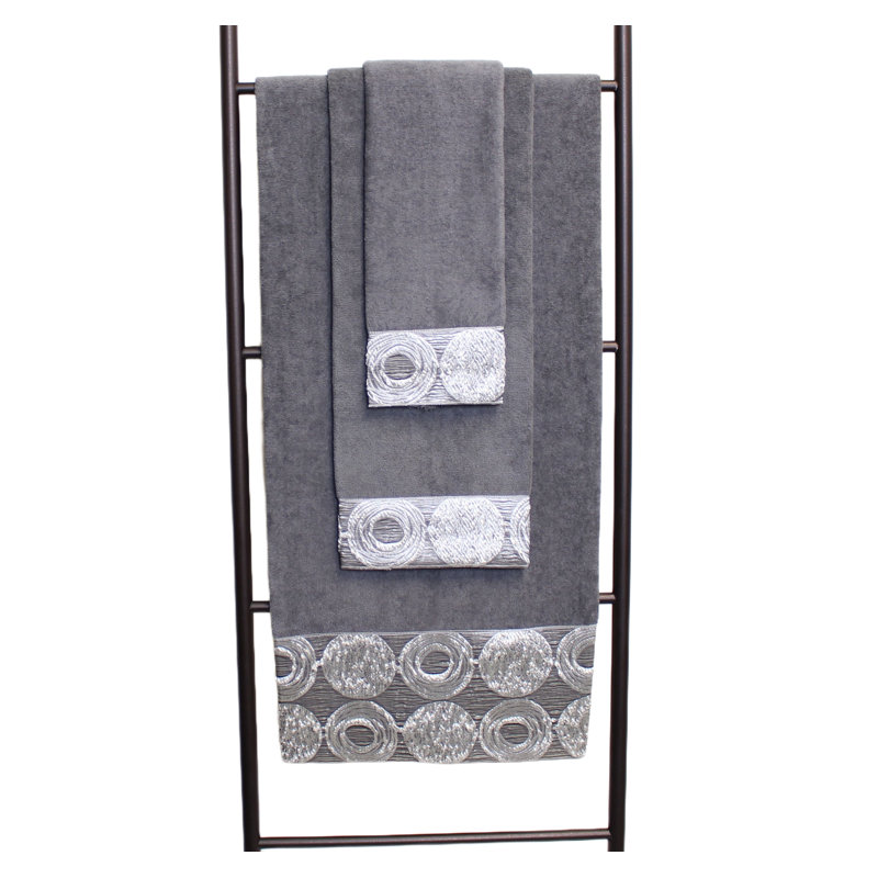 Golden 100% Cotton Midweight Waffle Fingertip Towel, Granite