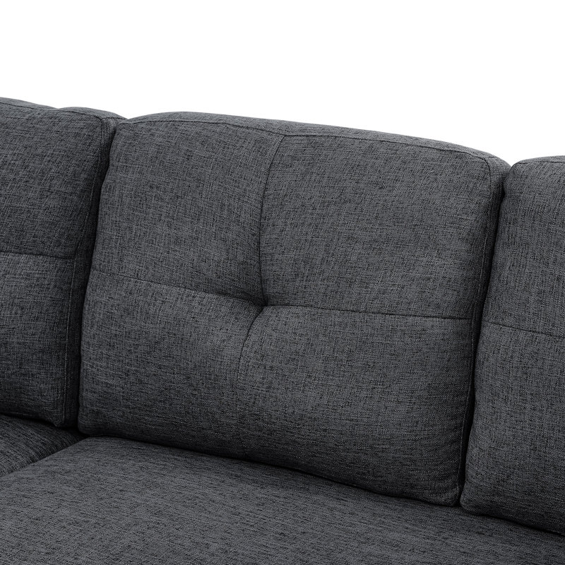 Canapé-lit modulaire avec rangement, Gris