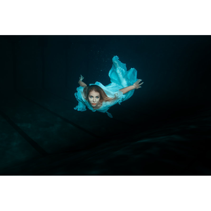 Woman Mermaid 1 Piece Wrapped Canvas Wall Art, 30cm H x 46cm W
