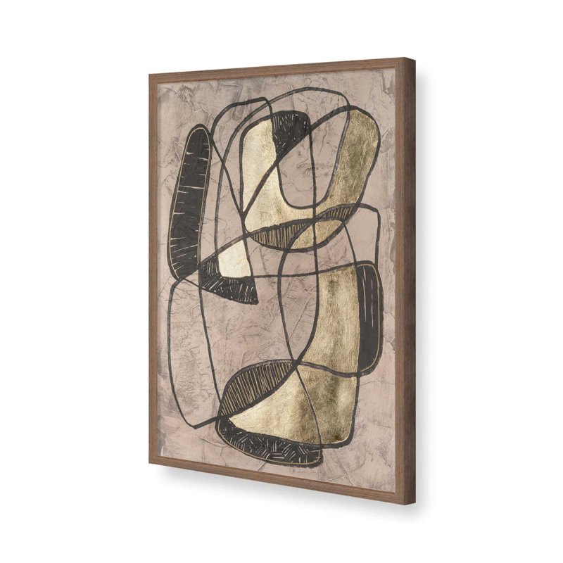 «Interaction II» par June Erica Vess, reproduction d'art sur toile, Impression sur cadre ouvert sans papier mat, Brun