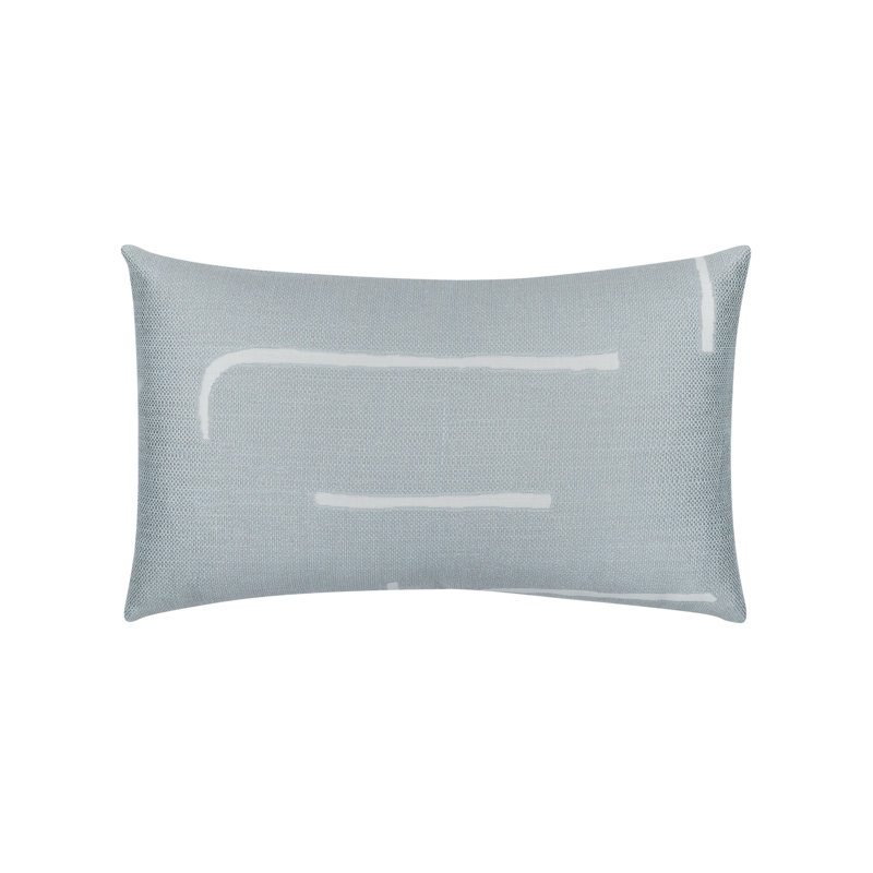 Instinct Square Indoor/Outdoor Pillow Cover & Insert, Denim, 2 Piece Set, Rectangular 12" H x 20" W