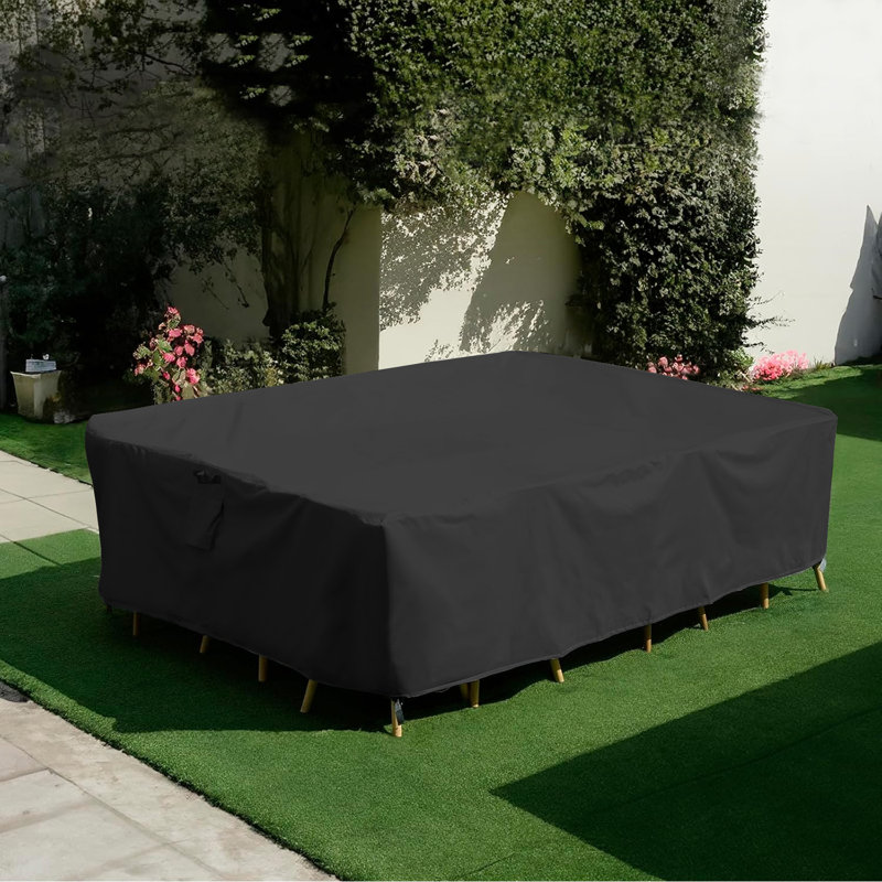 Patio Furniture Set Cover, Heavy-duty All-Weather Outdoor Furniture Cover, Patio Dining Set Cover, Black
