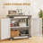 Storage Cabinet with Wood Legs,Adjustable Shel