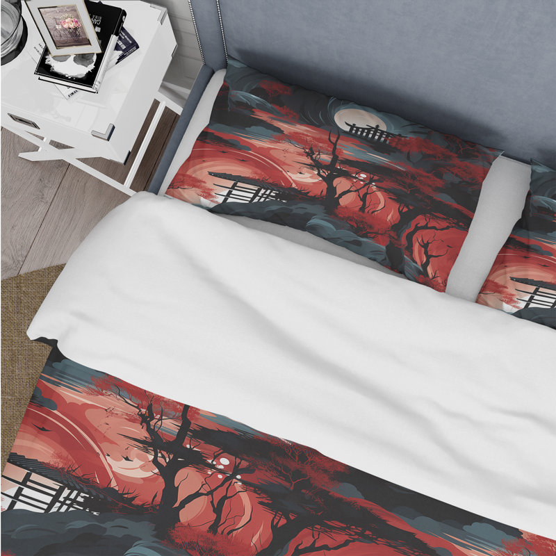 Ensemble de housse de couette Holde, Housse de couette pour grand lit et 2 taies décor