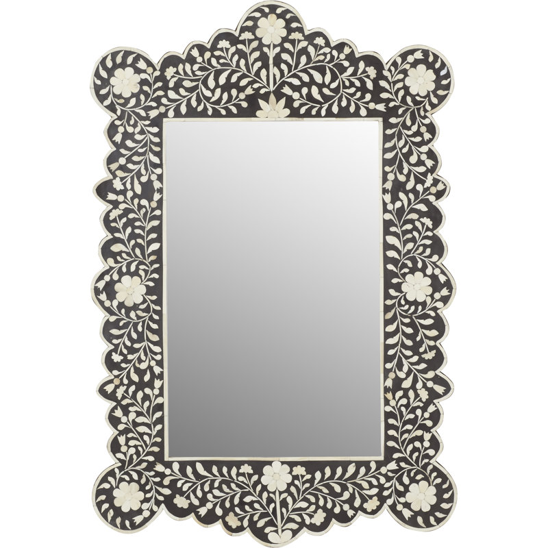 Vivienne Arched Bone Inlay Wall Mirrored