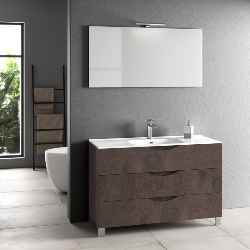 Wealdstone Vanity & Mirror Set, Dark Wood
