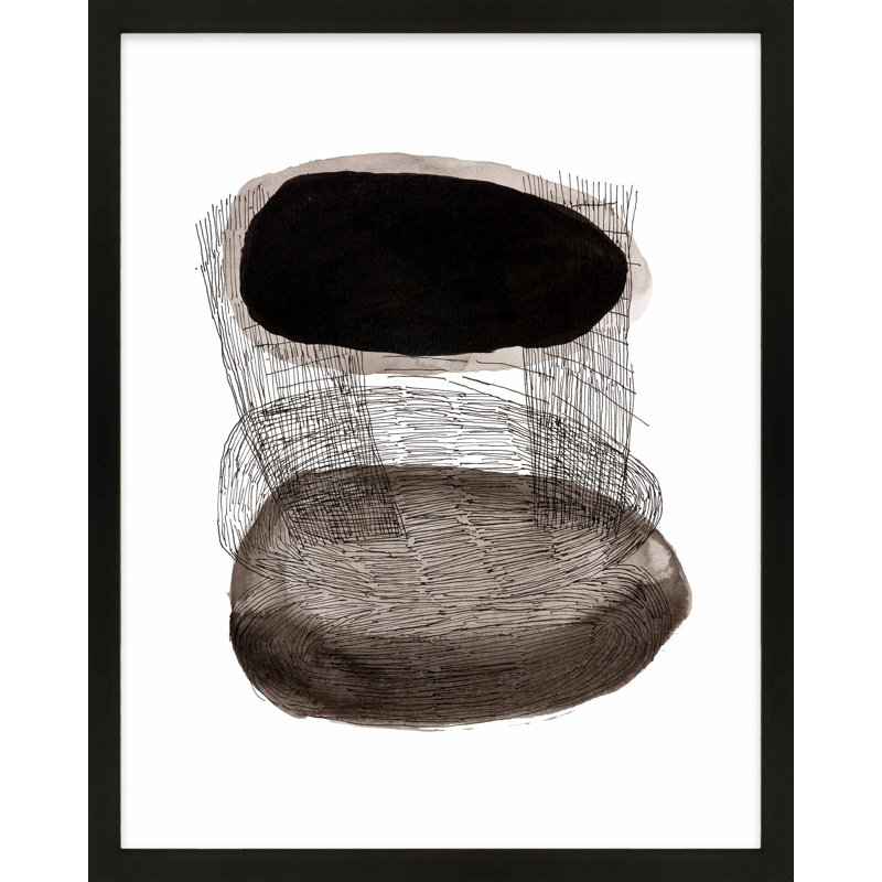 «Downing Weather Pattern» encadré sur papier par Stephanie Dennis, Noir, H 20 po x l 16 po x P 1,25 po