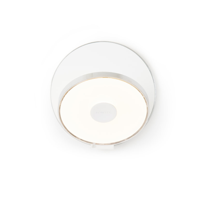 Gravy LED Flush Mounted Sconce, Chrome/Matte White