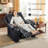 Calie 34.6'' Wide Modern Upholstered Faux Leather Manual Recliner Chair With Quilted Stitching & Nailhead Trim-2012556849