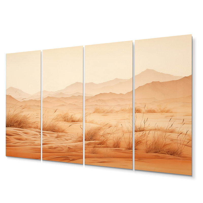 Minimalisme «Desert Sands Of Serenity I» - ensemble d'art mural en métal Paysages