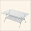 Ensemble de 3 tables basses et tables de bout, table en verre trempé avec panneau de fibres à densité moyenne, tables modernes pour le salon, verre transparent-415962167-415962169