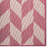 NICOLE MILLER NEW YORK Country Calla Herringbone Indoor/Outdoor Area Rug, Pink/Ivory-67637898
