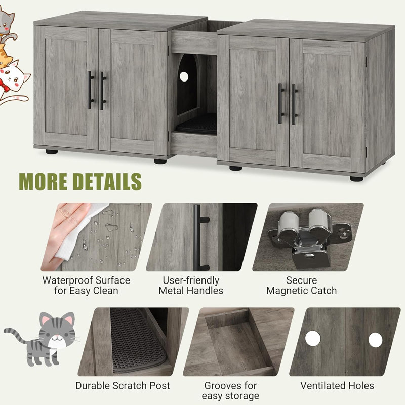 Armoire pour litière 3 en 1