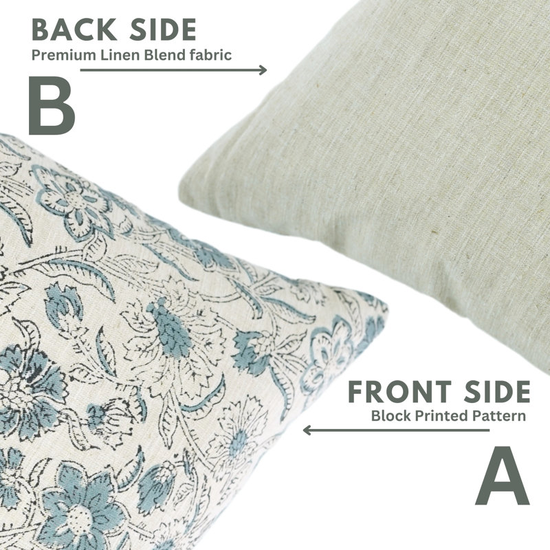 Housse de coussin en lin Fabcline Viscous Lin, Soft Boho Farmhouse Decor (Saraswati, rouille) 16 po x 16 po, Carré
