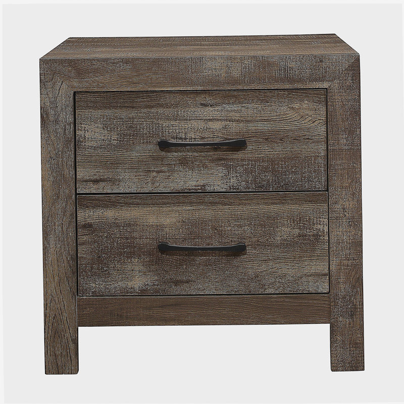 Table de chevet simple 1 pièce, Brun rustique
