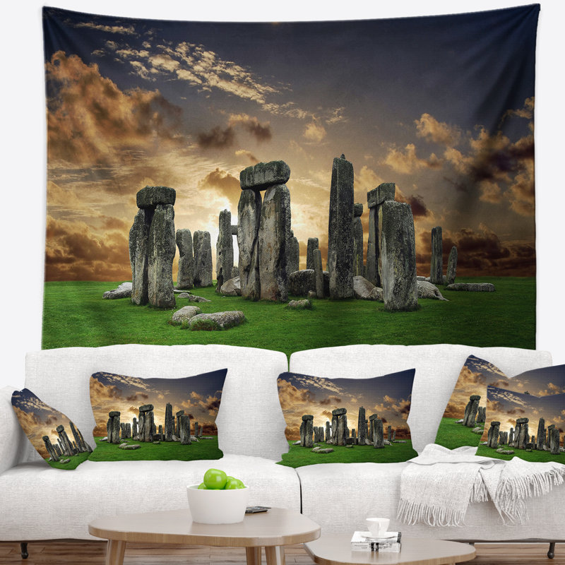 Photographie de paysage stonehenge tapisserie, H 32 po x l 39 po