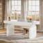 Bureau de direction 63 po avec tiroirs, bureau de luxe Moern
