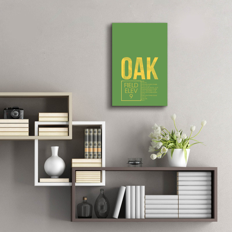 "Oak ATC" par O8 à gauche, H 24 po x l 16 po x P 0,2 po