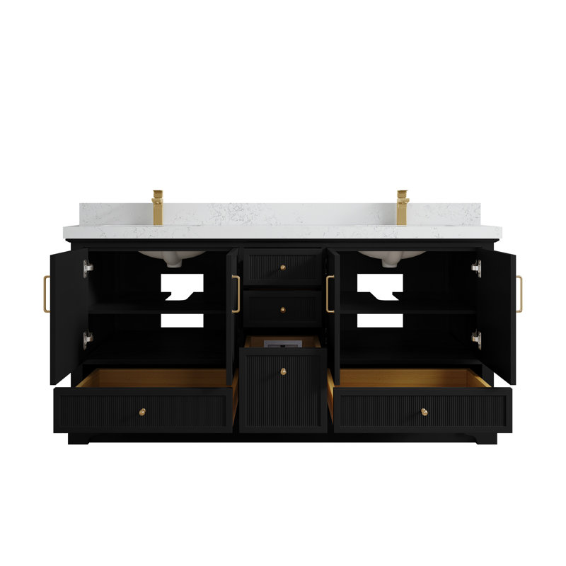 Alys 72" Double Bathroom Vanity Set (Knobs Option)