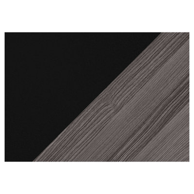 3-Piece Living Room Table Set with Coffee Table and Two End Tables, Black Particle Board Accent Furniture