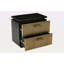 Table de chevet 2 tiroirs de style moderne en bois de manguier et finition