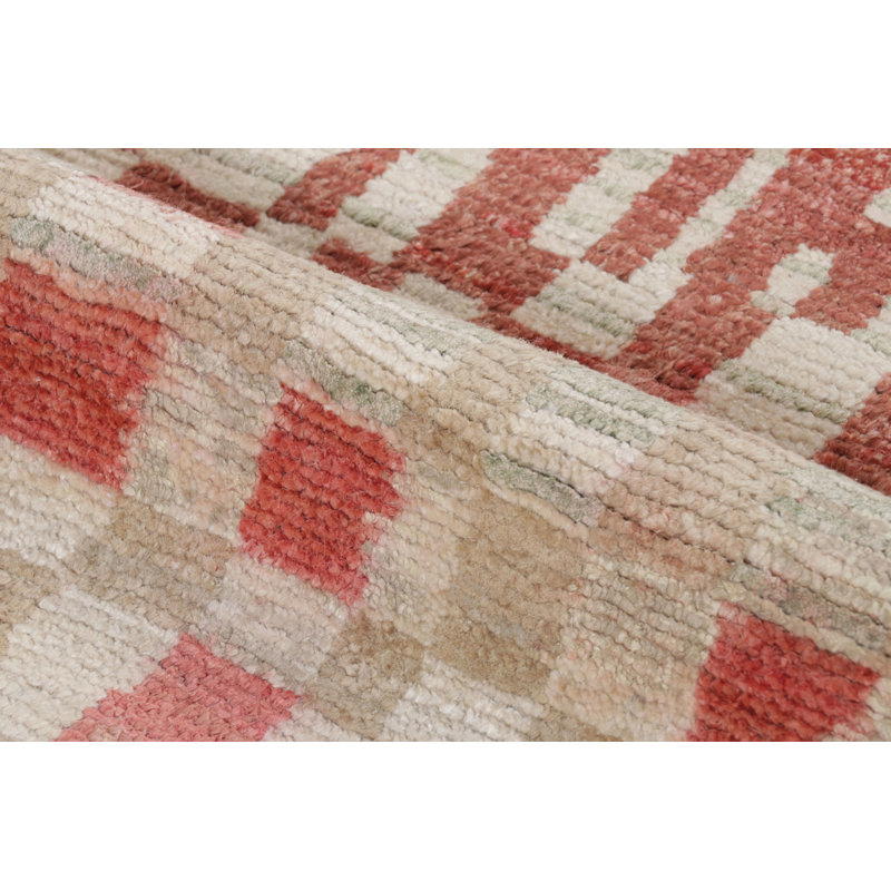 Rug & Kilim’S Moroccan-Inspired Rug In Terracotta And Beige Primitivist Geometry