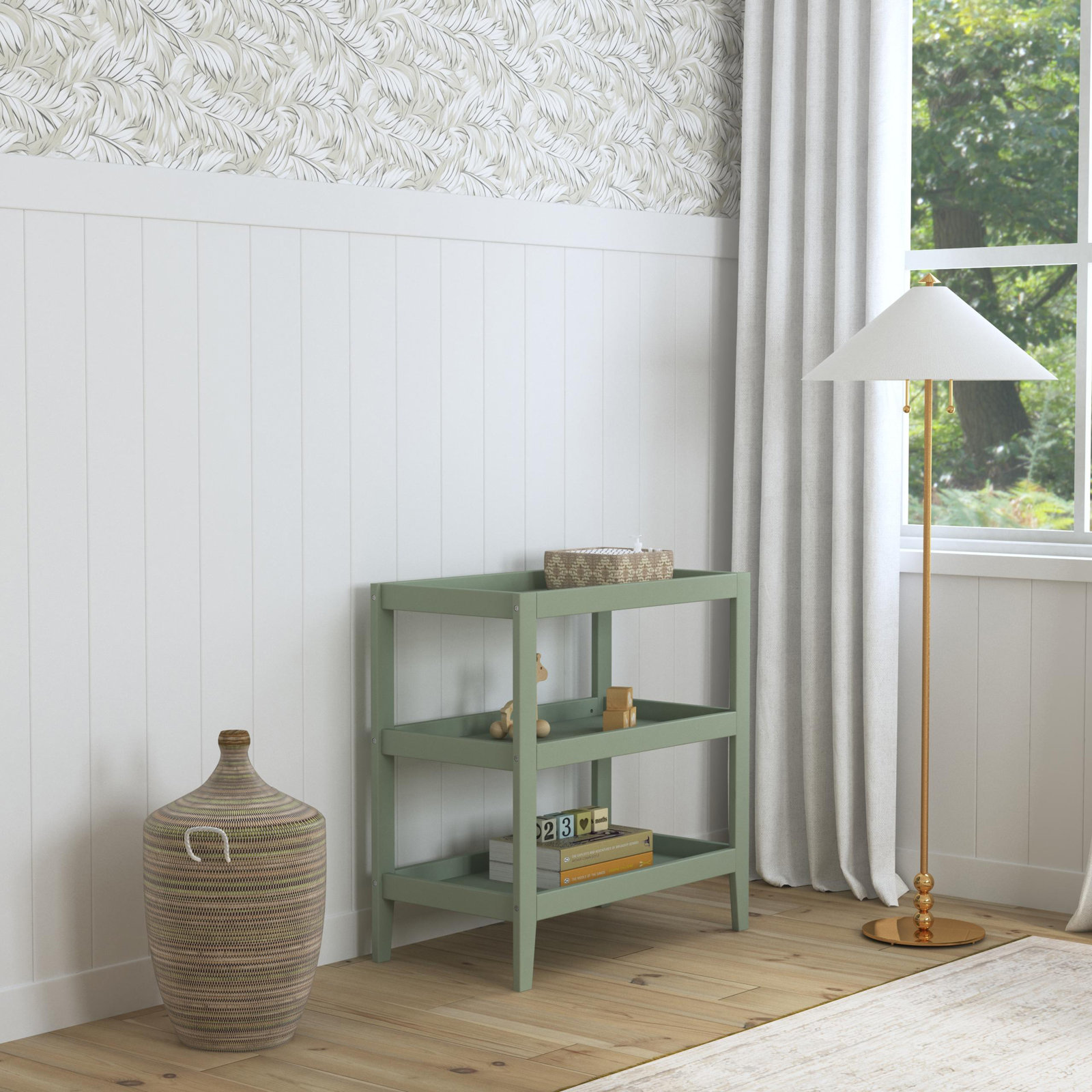 Colby Changing Table, Light Sage