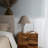 Modern Cone Shaped White Marble Base Table Lamp