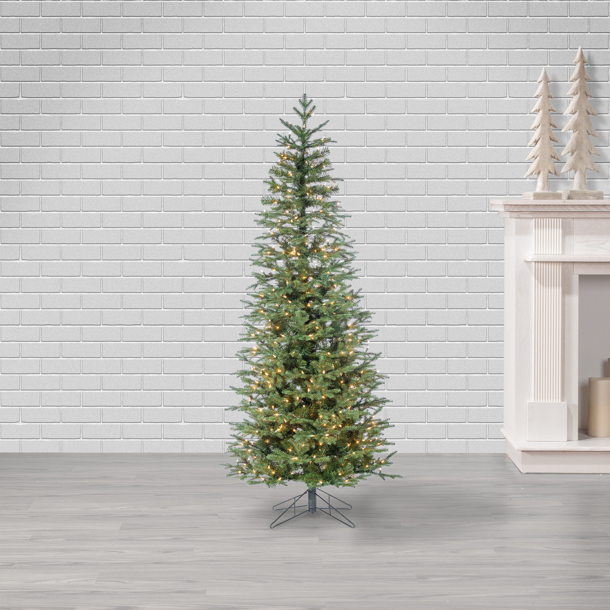 48' Lighted Artificial Pine Christmas Tree