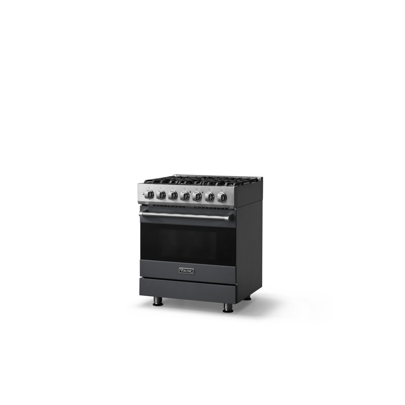 3 Series 30" Self-Cleaning Gas Range, Dual Fuel, Cast Black, Natural Gas