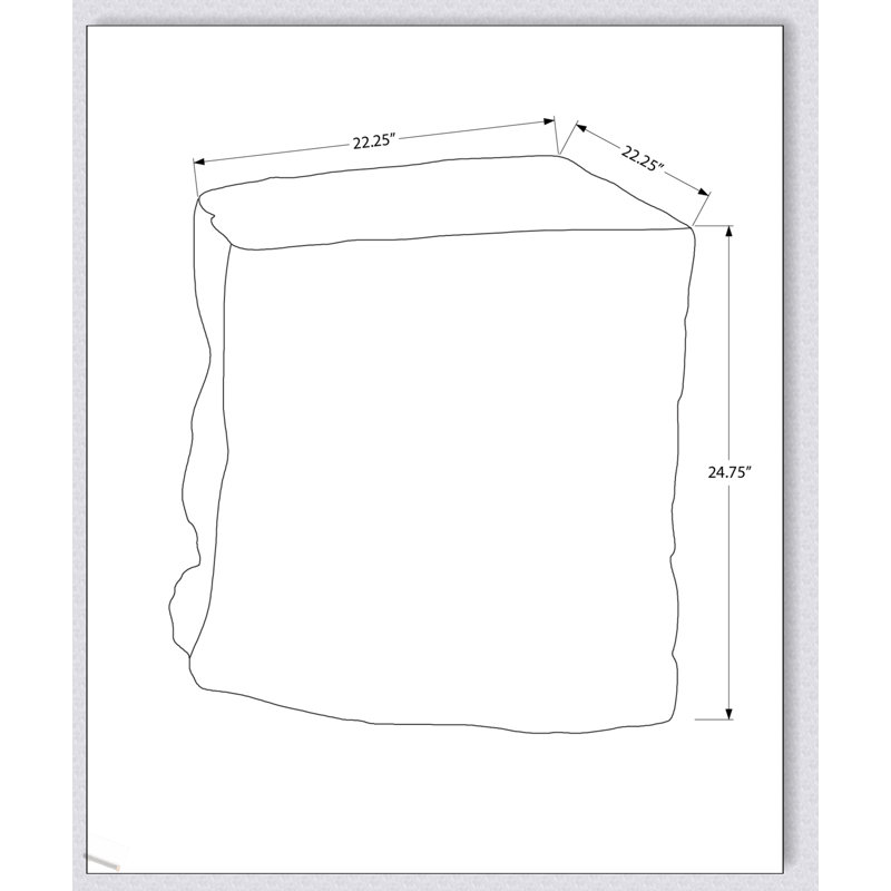 Table d'appoint moderne de 25 pouces avec un design de roche naturelle pour une utilisation intérieure et extérieure, parfaite pour le salon ou la chambre à coucher