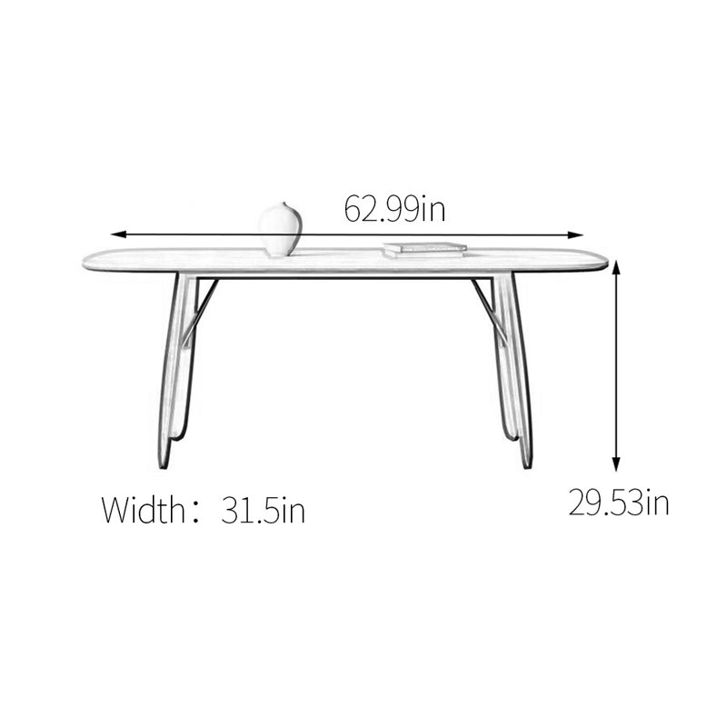 Table de salle à manger Cicada, H 29,53 po x L 62,99 po x l 31,5 po