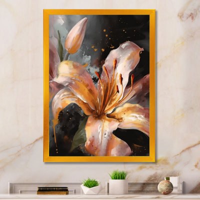 Orange Lily Dreams - décoration murale lis floral