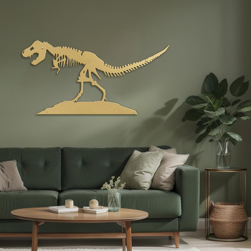 Décoration murale en métal, H 10 po x l 30 po x P 0,05 po, Or