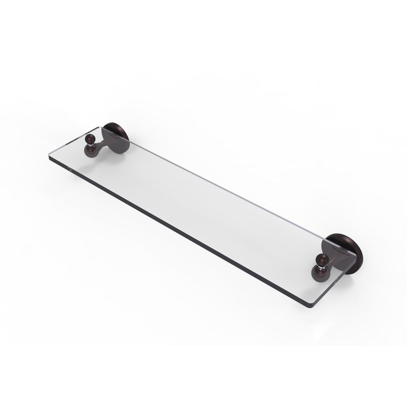 Godoy Industrial Pipe Shelves, Antique Bronze, 22 Inch