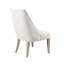Dining Chairs   Of 2  - High Back Support, Solid Wood Legs Reclaimed Finish Upholstered 2 Back, Biscuit