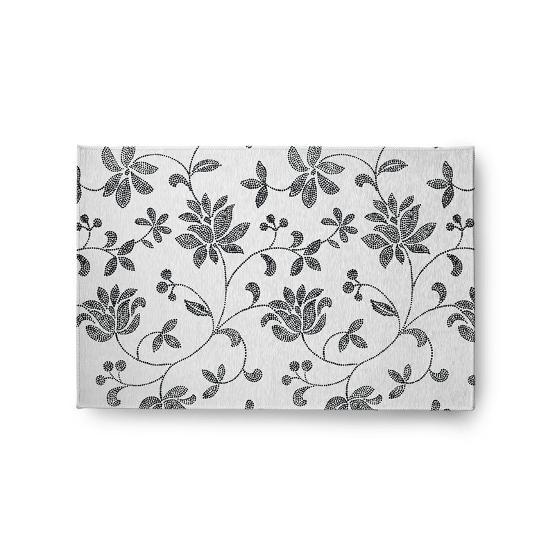 Bartron Chenille Floral Indoor / Outdoor Rug, Rectangle 2' x 3'