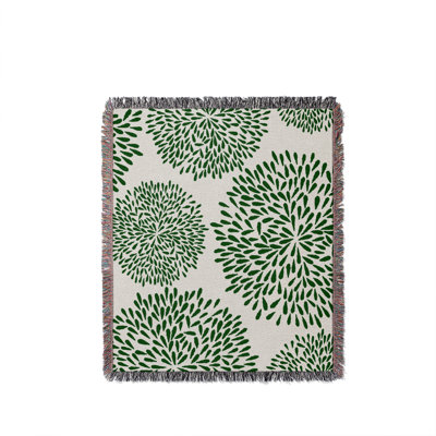Jeté floral en coton
