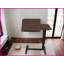 Table basse mobile en noyer avec roulettes - Support de lit réglable en hauteur, coins arrondis sécuritaires-1640654456