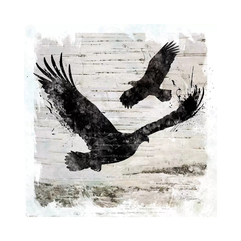 Birch Bark Eagle by Carol Robinson - Painting on Canvas, 66.04 cm H x 66.04 cm W x 1.91 cm D, Wrapped Canvas